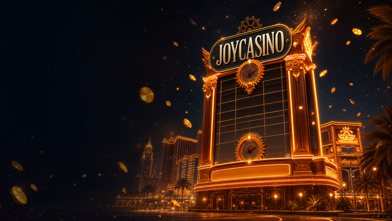 Ночной фасад Joycasino